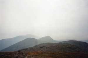 Even in fog the mountains were spectacular