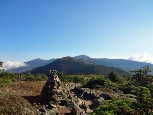 On Top of Mt. Pierce, A cairn marks the trail