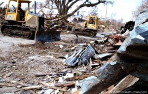 Eventually the bulldozers would get to the town