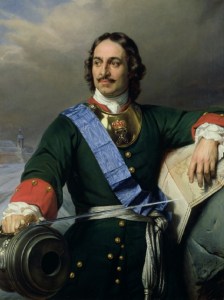 Peter the Great, 1838, by Paul Delaroche. Note map and cannon, symbols of his reign