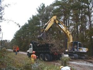 We took pictures of other trucks clearing storm damage but none of Ranger